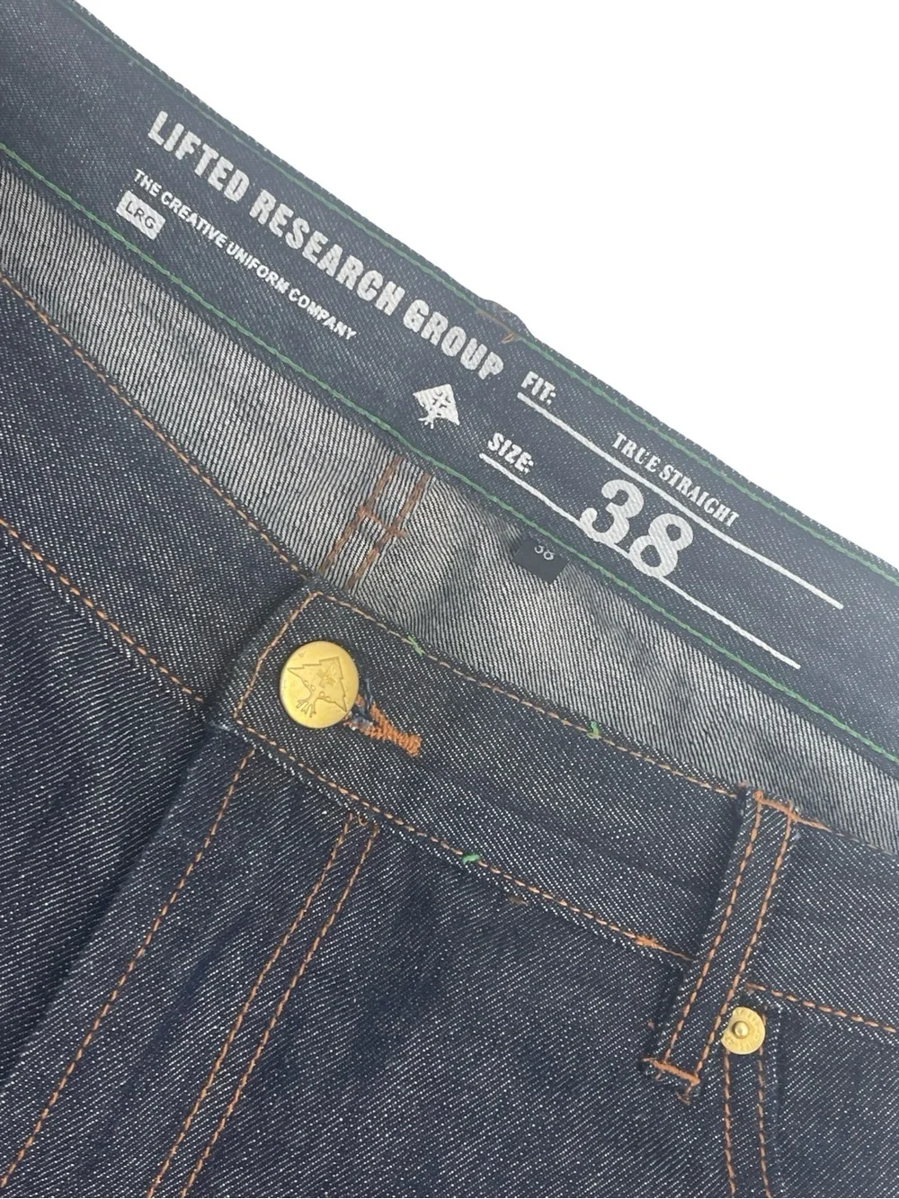 Lrg Lifted Research Group True Straight size 38 Dark Denim Jean Shorts